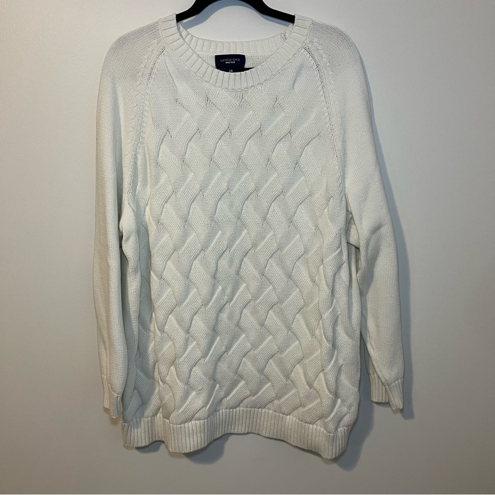 3X Land's End Cable Crewneck Drifter Sweater